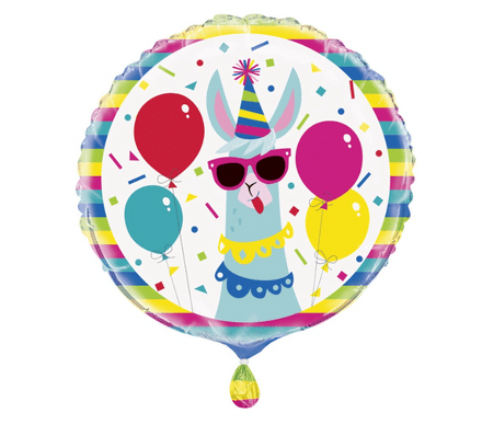 Happy Birthday Llama Foil Helium Balloon