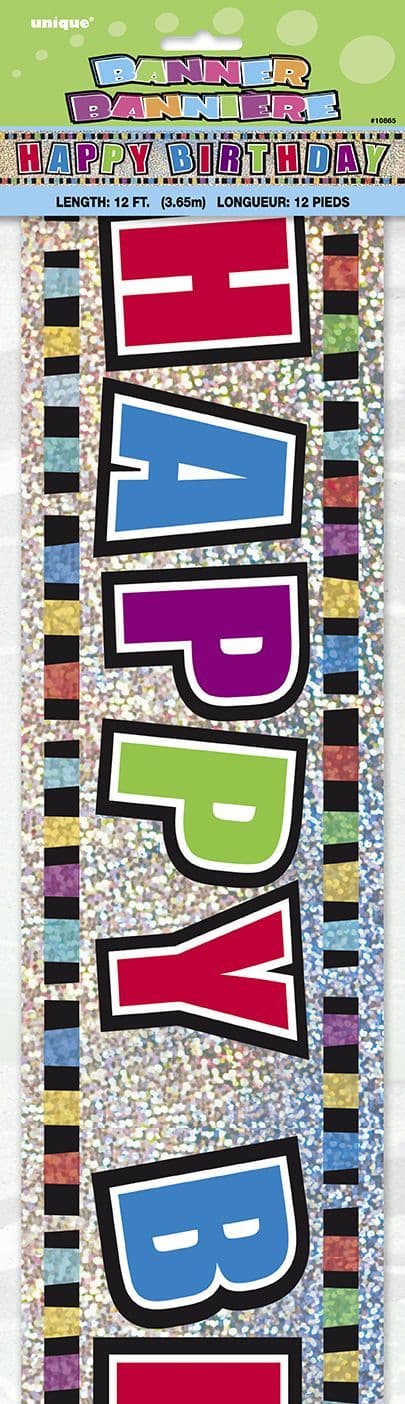 Happy Birthday Multi Colour Foil Banner