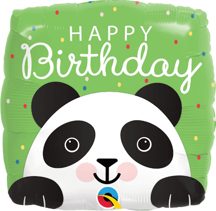 Happy Birthday Panda Foil Helium Balloon