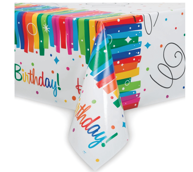Happy Birthday Party Plastic Tablecover
