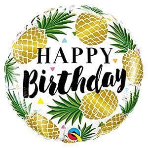 Happy Birthday Pineapple Foil Helium Balloon