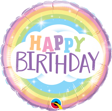 Happy Birthday Rainbow Foil Helium Balloon