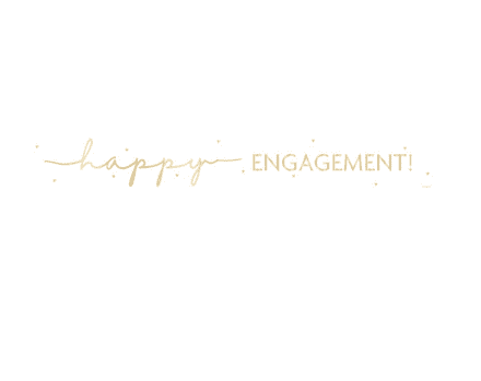 Happy Engagement Foil Banner