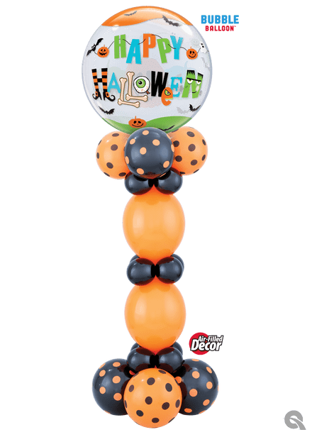 Happy Halloween Bubble Balloon Party Column On Balloon Base
