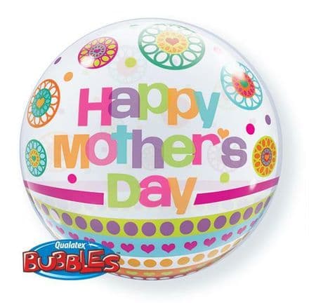 Happy Mother’s Day Dots And Hearts  Bubble Balloon