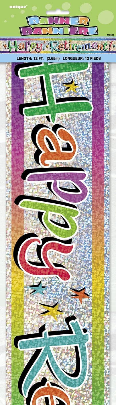 Happy Retirement Party Foil Banner