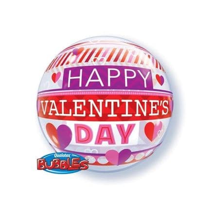 Happy Valentines Day Bands Bubble Balloon