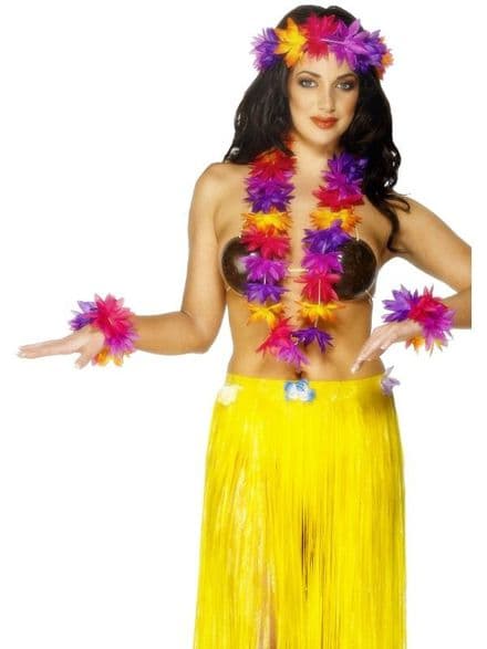Hawaiian Flower Lei Set