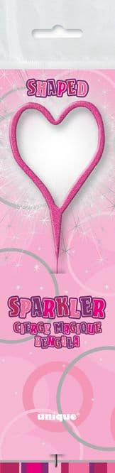 Heart Shaped Cake Sparkler In Pink
