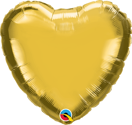 Heart Shaped Gold Foil Helium Balloon