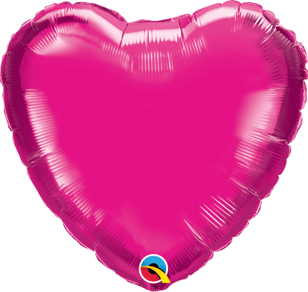Heart Shaped Hot Pink Foil Helium Balloon