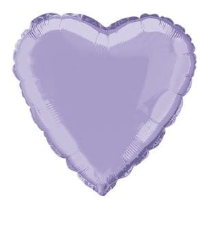 Heart Shaped Lavender Foil Helium Balloon