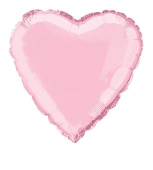 Heart Shaped Pastel Pink Foil Helium Balloon