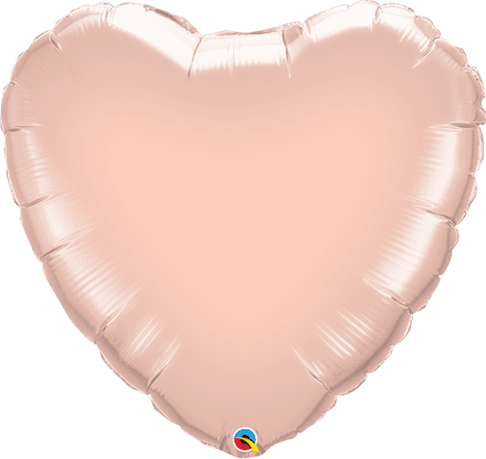Heart Shaped Rose Gold Foil Helium Balloon