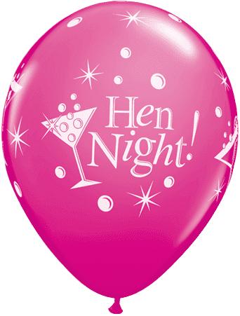 Hen Night Bubbly Balloons 6 Pack
