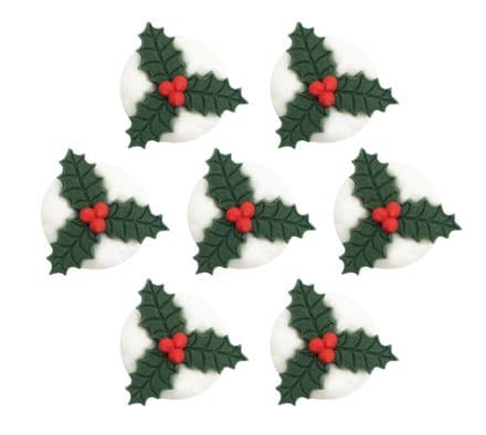 Holly Sugar Decorations