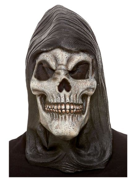 Hooded Skeleton Latex Full Over Head Mask
