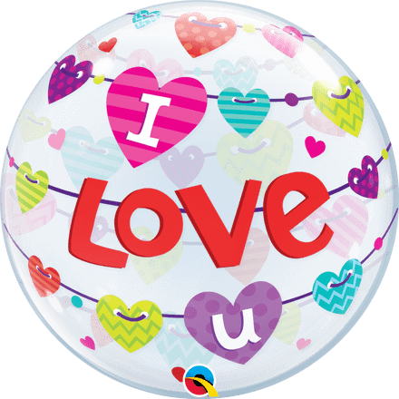 I Love U Banner Bubble Balloon