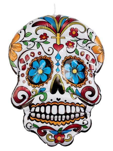 Inflatable Day Of The Dead Hanging Skull
