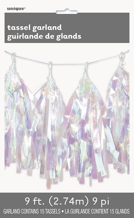 Iridescent Tassel Garland Decoration