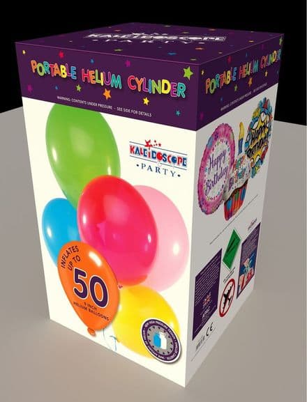 Kaleidoscope Disposable Helium Canister for 50 9" Balloons