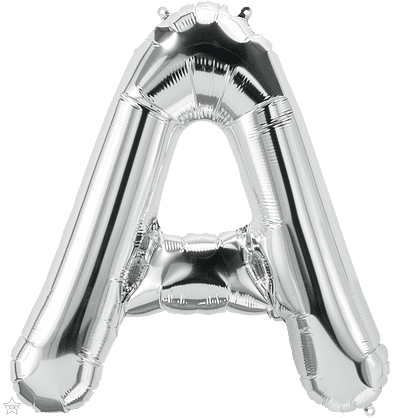 Letter A Silver Super Shape Foil Balloon