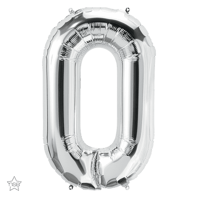 Letter O Silver Super Shape Foil Balloon