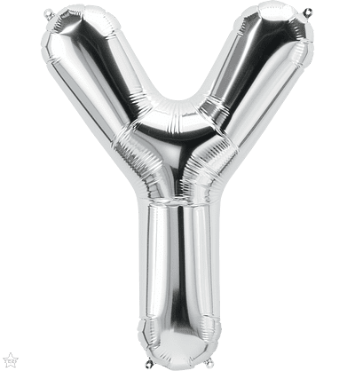 Letter Y Silver Super Shape Foil Balloon