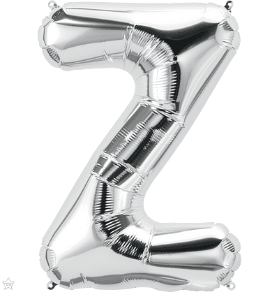 Letter Z Silver Super Shape Foil Balloon