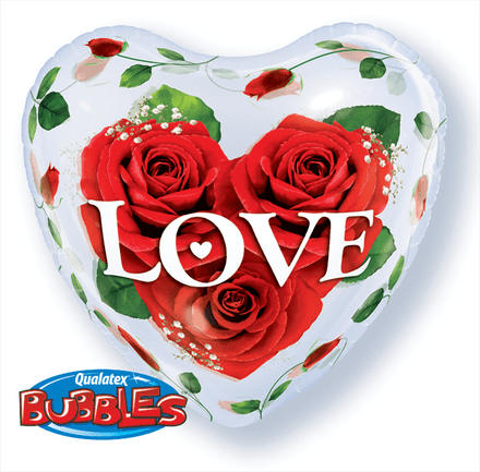 Love Rose Heart Bubble Balloon
