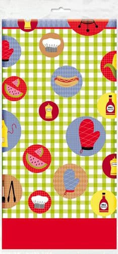 Luau Summer Barbeque Party Plastic Tablecover