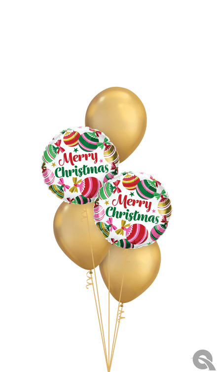 Merry Christmas Colourful Baubles Classic Bouquet