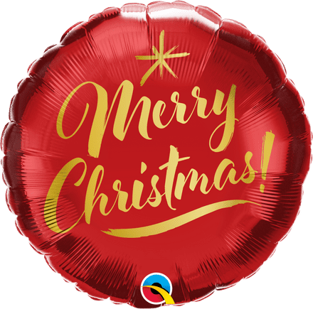 Merry Christmas Red Foil Helium Balloon