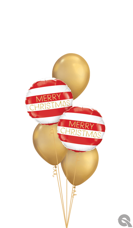Merry Christmas Red Stripe Classic Bouquet