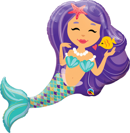 Merry Mermaid Super Shape Foil Balloon