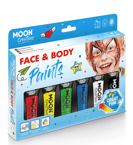 Moon Body & Face Paint Primary Colour Set