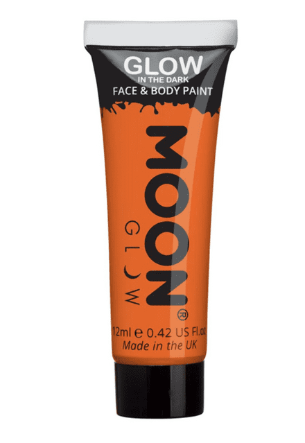 Moon Glow In The Dark Body Paint - Orange