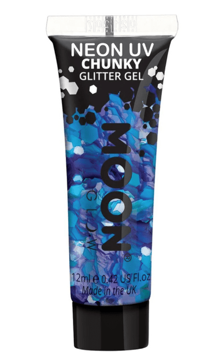 Moon Neon UV Chunky Glitter Gel - Blue