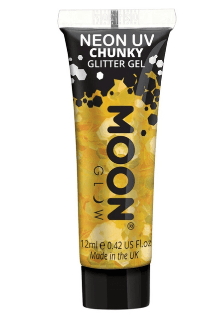 Moon Neon UV Chunky Glitter Gel - Gold