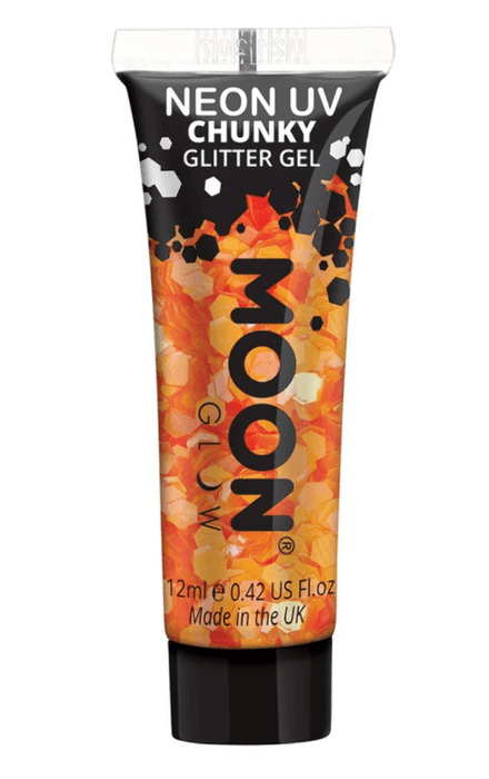 Moon Neon UV Chunky Glitter Gel - Orange