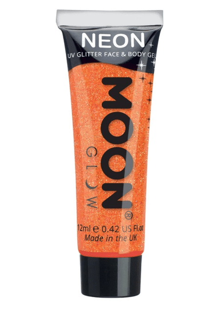 Moon Neon UV Glitter Gel - Orange