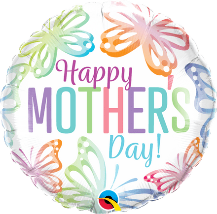Mother's Day Pastel Butterflies Foil Balloon