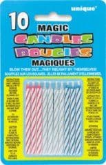 Multi-Coloured Magic Re-Light Birthday Cake Candles