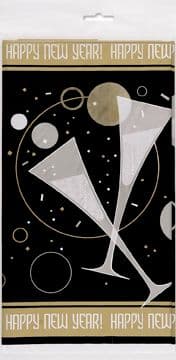 New Year Bubbly Plastic Tablecover