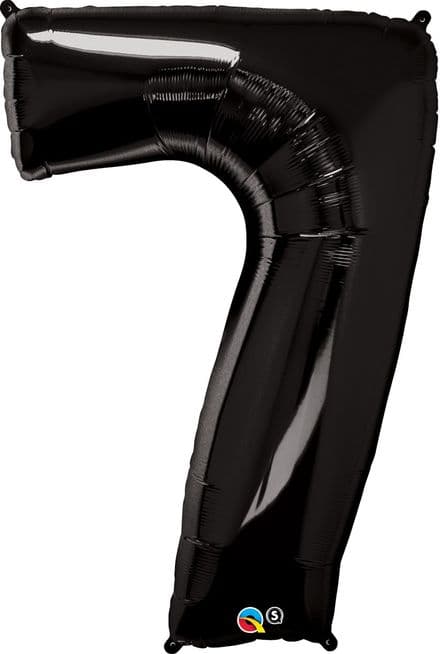 Number 7 Black Super Shape Number Foil Balloon