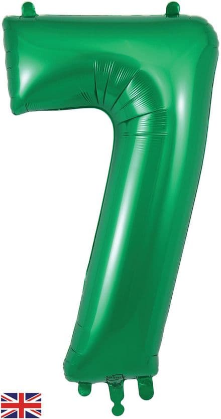Number 7 Green Super Shape Number Foil Balloon