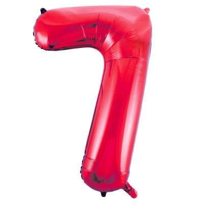 Number 7 Red Super Shape Number Foil Balloon