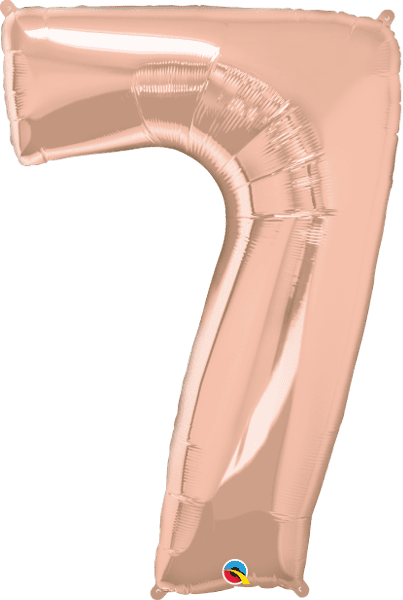 Number 7 Rose Gold Super Shape Number Foil Balloon