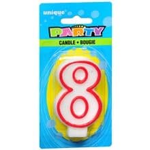 Number Eight 8 Birthday Cake Candle