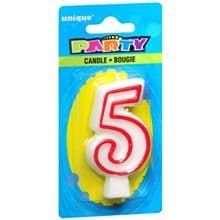 Number Five 5 Birthday Cake Candle